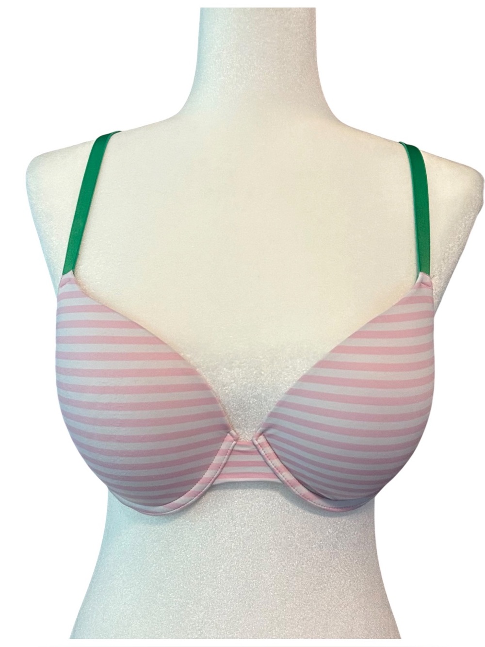 Victoria’s Secret PINK Originals Wear Everywhere Push Up Bra SZ 34D Pink Stripe